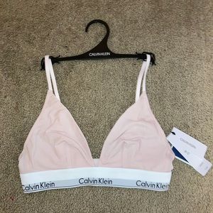 Pink Calvin Klein bra